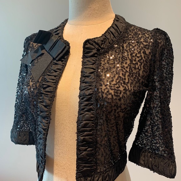 Alannah Hill Sequin Shrug Crop Cardigan - Picture 4 of 9